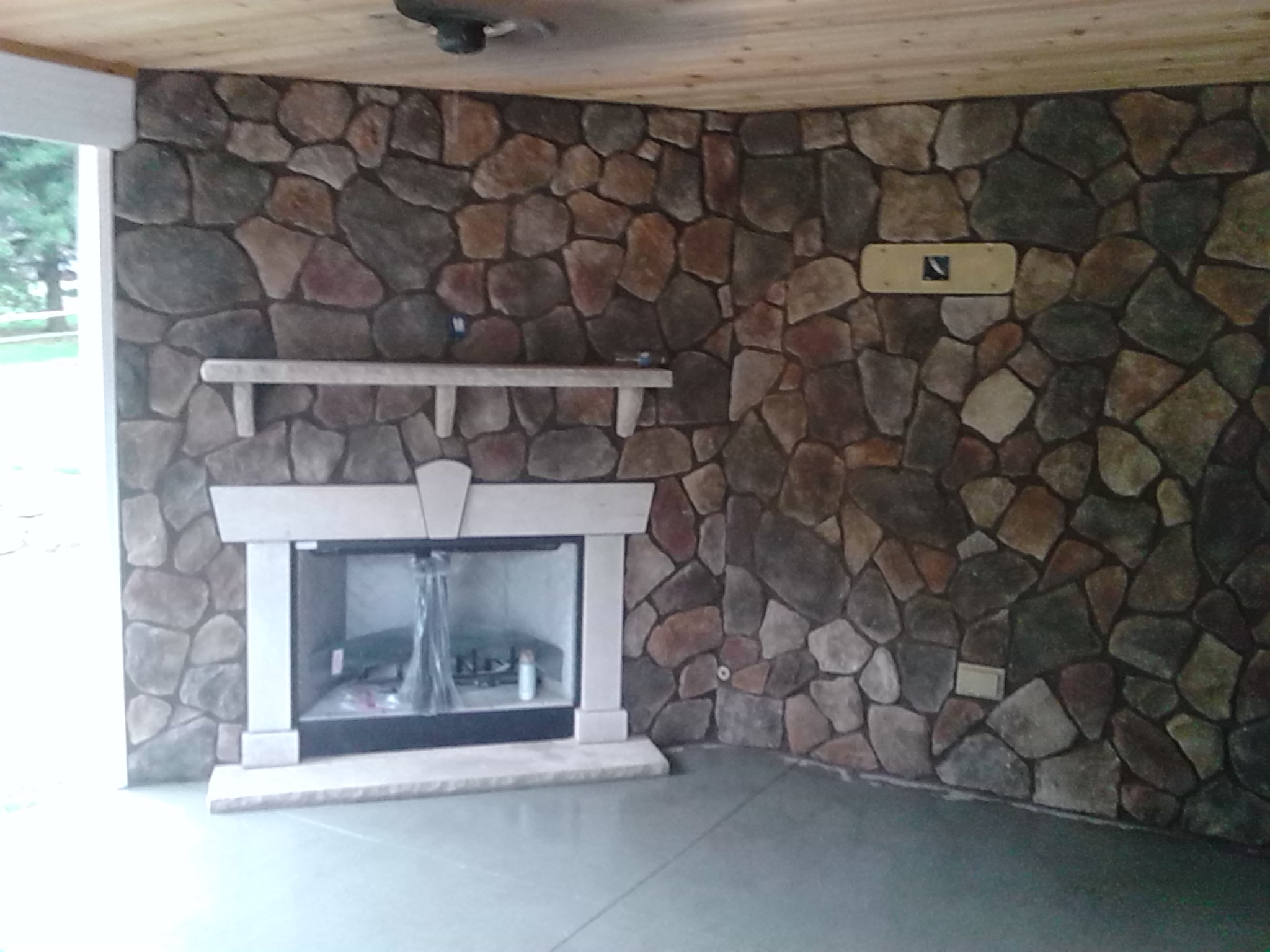 After-Stone fireplace